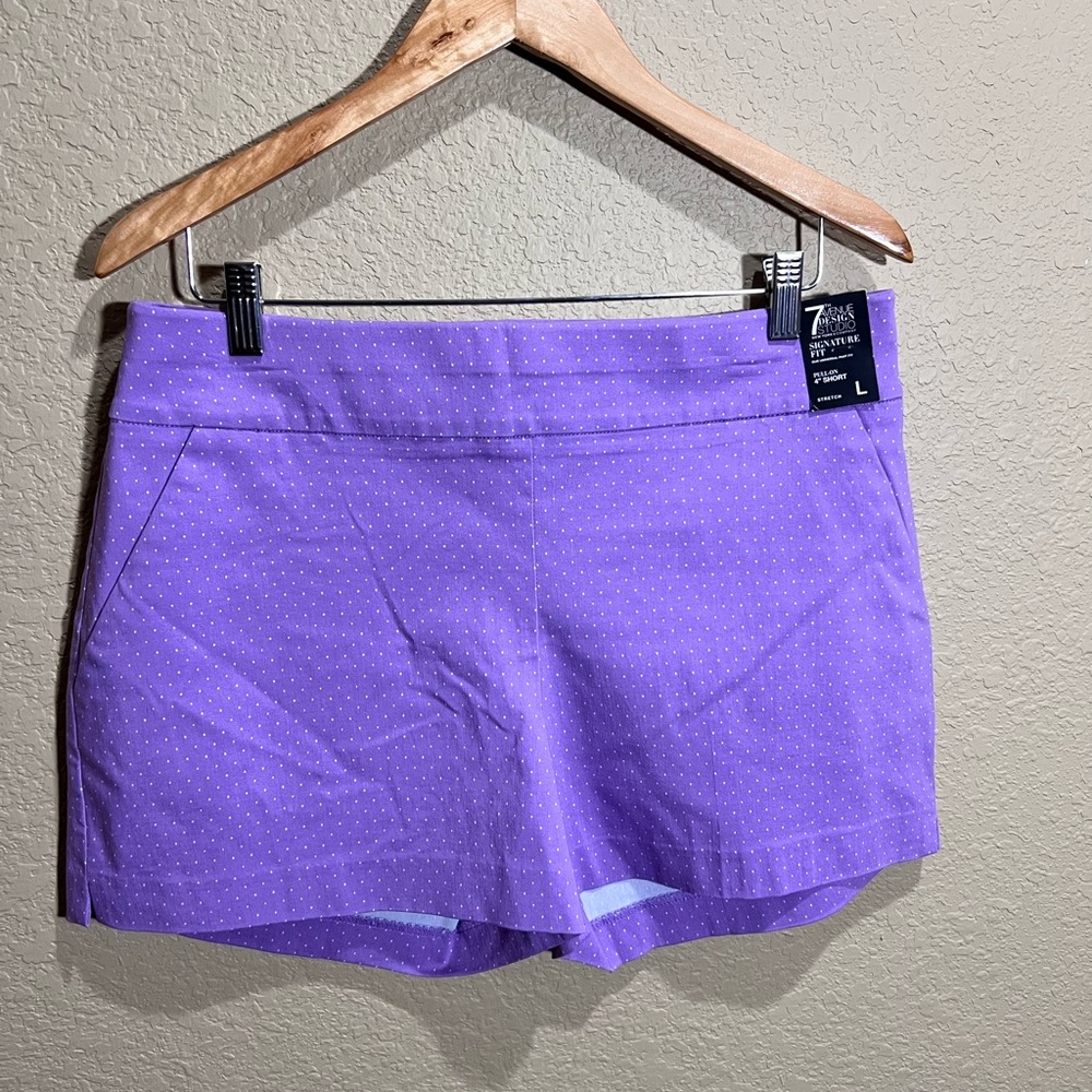 New York & Company Purple High Waist Women's Shorts